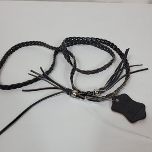 Aerie black tassel belt small nwt